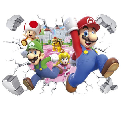 Super Mario Removable 3D Wall Stickers for Kids Room - Go2buy Australia