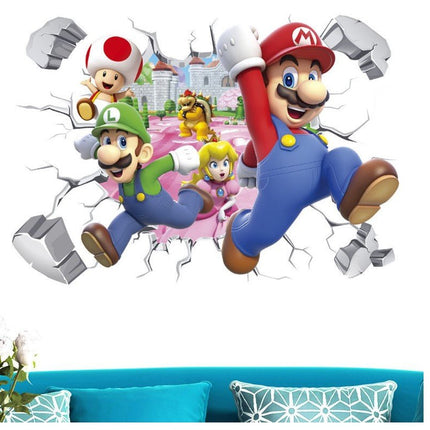 Super Mario Removable 3D Wall Stickers for Kids Room - Go2buy Australia
