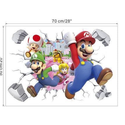 Super Mario Removable 3D Wall Stickers for Kids Room - Go2buy Australia