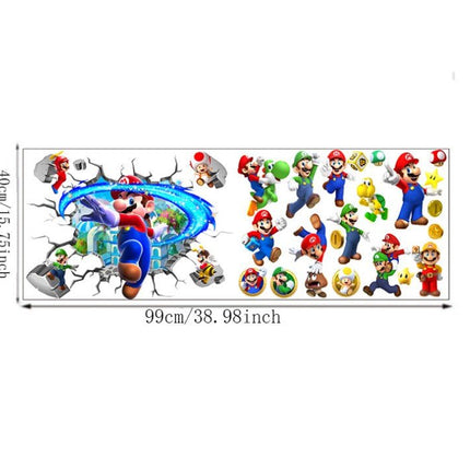 Super Mario Removable Wall Stickers for Kids Room DIY - Go2buy Australia