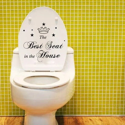 The Best Seat in the House Toilet Sticker – Funny Bathroom Decal - Go2buy Australia