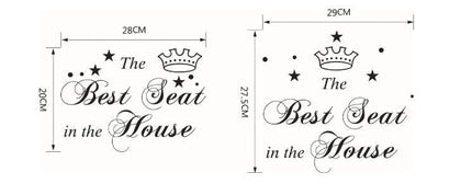 The Best Seat in the House Toilet Sticker – Funny Bathroom Decal - Go2buy Australia