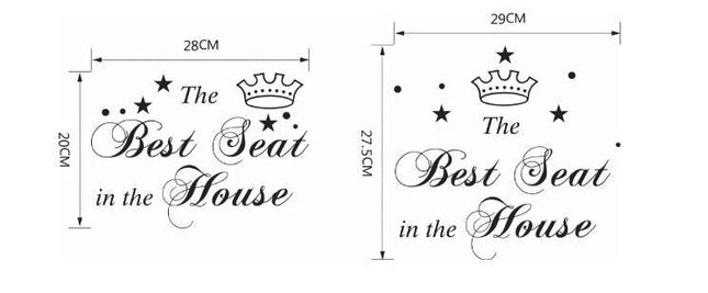 The Best Seat in the House Toilet Sticker – Funny Bathroom Decal - Go2buy Australia
