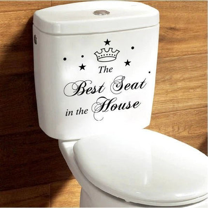 The Best Seat in the House Toilet Sticker – Funny Bathroom Decal - Go2buy Australia