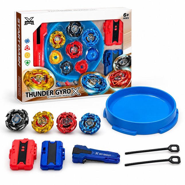 Thunder Gyro X 2-Player Bey Spinning Top Battle Arena Set - Go2buy Australia