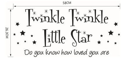 Twinkle Twinkle Little Star Kids Bedroom Wall Sticker - Go2buy Australia