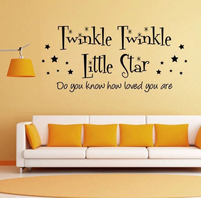 Twinkle Twinkle Little Star Kids Bedroom Wall Sticker - Go2buy Australia
