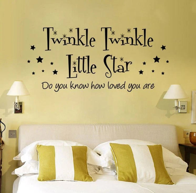 Twinkle Twinkle Little Star Kids Bedroom Wall Sticker - Go2buy Australia