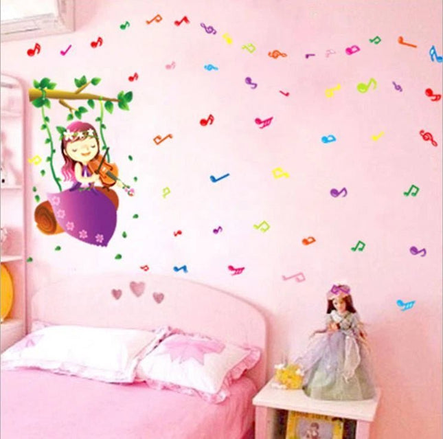Violin Girl Wall Sticker for Bedroom, Music Room & Classroom - Go2buy Australia