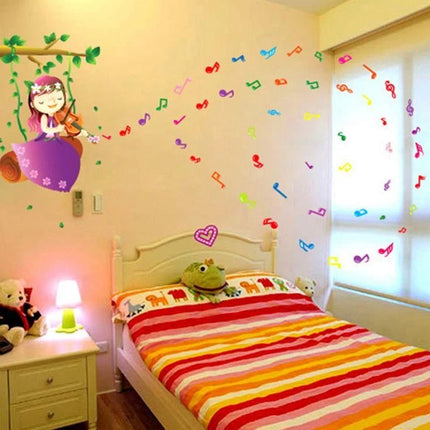 Violin Girl Wall Sticker for Bedroom, Music Room & Classroom - Go2buy Australia