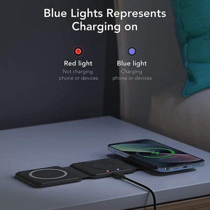 WALKNTALK 3 in 1 Wireless Charging Station Travel Charger iPhone AirPods iWatch - Go2buy Australia