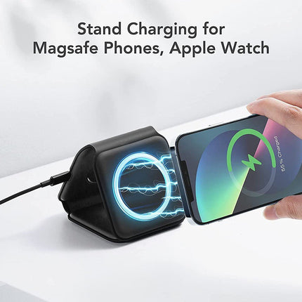 WALKNTALK 3 in 1 Wireless Charging Station Travel Charger iPhone AirPods iWatch - Go2buy Australia