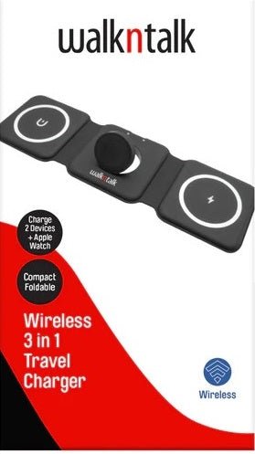 WALKNTALK 3 in 1 Wireless Charging Station Travel Charger iPhone AirPods iWatch - Go2buy Australia