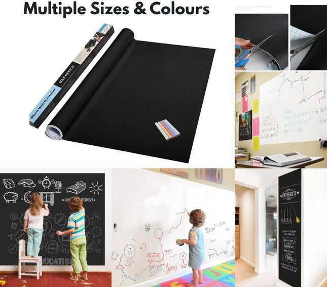 Wall Decal Portable Blackboard Whiteboard Sticker Removable Large Chalkboard - Go2buy Australia