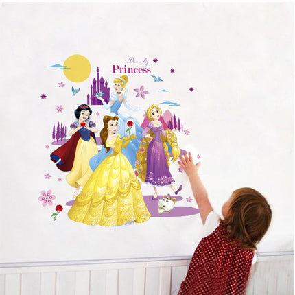 Wall Sticker Disney Princess Girl Removable Kids Girl Room Decal - Go2buy Australia