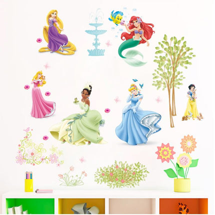 Wall Sticker Disney Princess Girl Removable Kids Girl Room Decal - Go2buy Australia