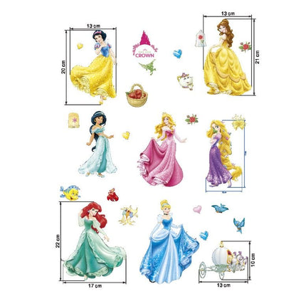 Wall Sticker Disney Princess Girl Removable Kids Girl Room Decal - Go2buy Australia