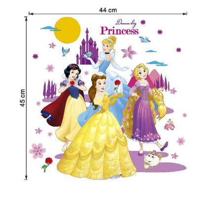 Wall Sticker Disney Princess Girl Removable Kids Girl Room Decal - Go2buy Australia