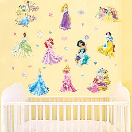 Wall Sticker Disney Princess Girl Removable Kids Girl Room Decal - Go2buy Australia