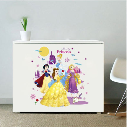 Wall Sticker Disney Princess Girl Removable Kids Girl Room Decal - Go2buy Australia