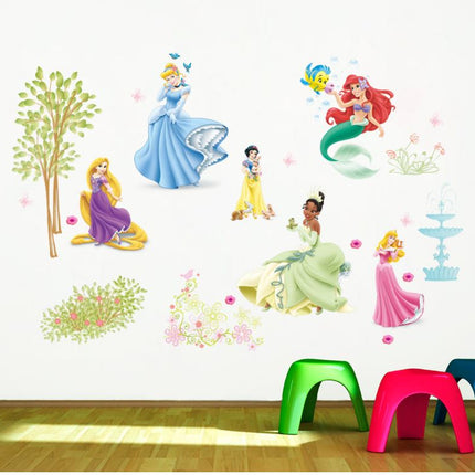 Wall Sticker Disney Princess Girl Removable Kids Girl Room Decal - Go2buy Australia
