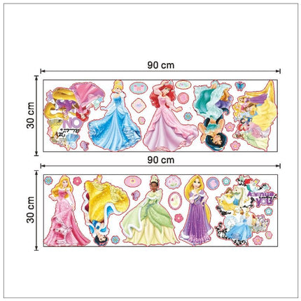 Wall Sticker Disney Princess Girl Removable Kids Girl Room Decal - Go2buy Australia