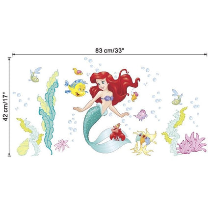 Wall Sticker Disney Princess Girl Removable Little Mermaid Kids Girl Room Decal - Go2buy Australia