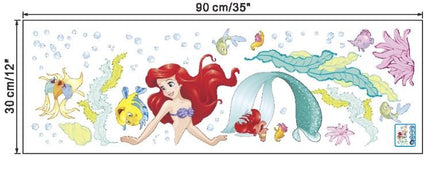 Wall Sticker Disney Princess Girl Removable Little Mermaid Kids Girl Room Decal - Go2buy Australia
