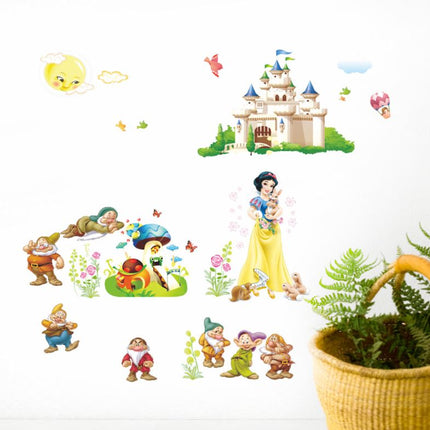 Wall Stickers Disney Princess Snow White Seven Dwarfs Removable Kids Room Decal - Go2buy Australia