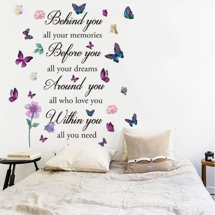 Wall Stickers Removable Butterfly Dream Love Memory Living Room Decal Art Decor - Go2buy Australia