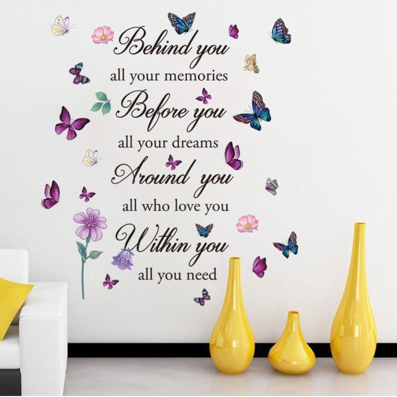 Wall Stickers Removable Butterfly Dream Love Memory Living Room Decal Art Decor - Go2buy Australia