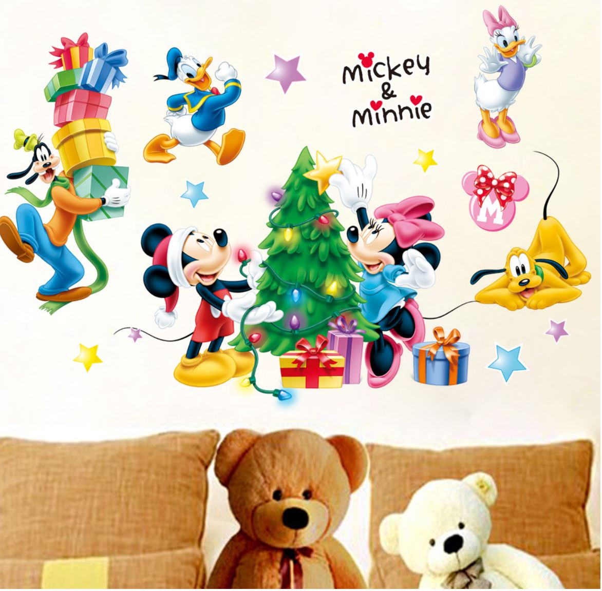 Wall Stickers Removable Mickey Minnie Mouse Kids Nursery Decal Picture Art Gift - Go2buy Australia