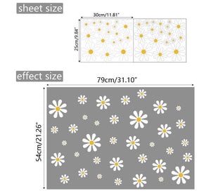 Wall Stickers Removable White Daisy Floewers Living Girl Room Bedroom Decal - Go2buy Australia
