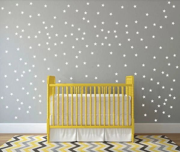 White Star Wall Stickers 30pcs – Removable Kids Room Star Decals - Go2buy Australia