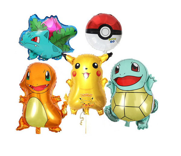 Cartoon Pokemon Pikachu Foil Helium Balloon Birthday Set Party Decoration