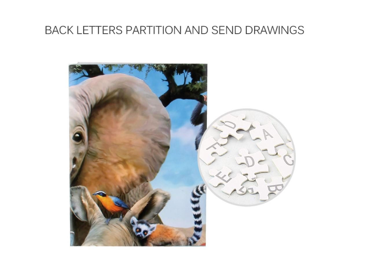 1000Pcs Thick Papers Jigsaw Puzzles Fun Game Challenge Gift For Adults Teens Kids (Animals World) - Go2buy Australia