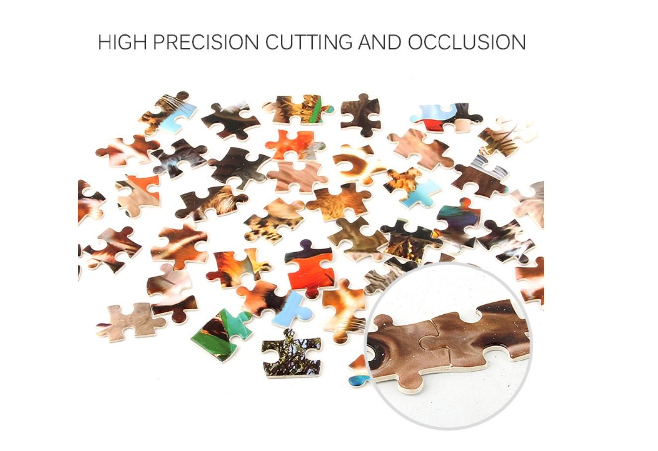 1000Pcs Thick Papers Jigsaw Puzzles Fun Game Challenge Gift For Adults Teens Kids (Animals World) - Go2buy Australia