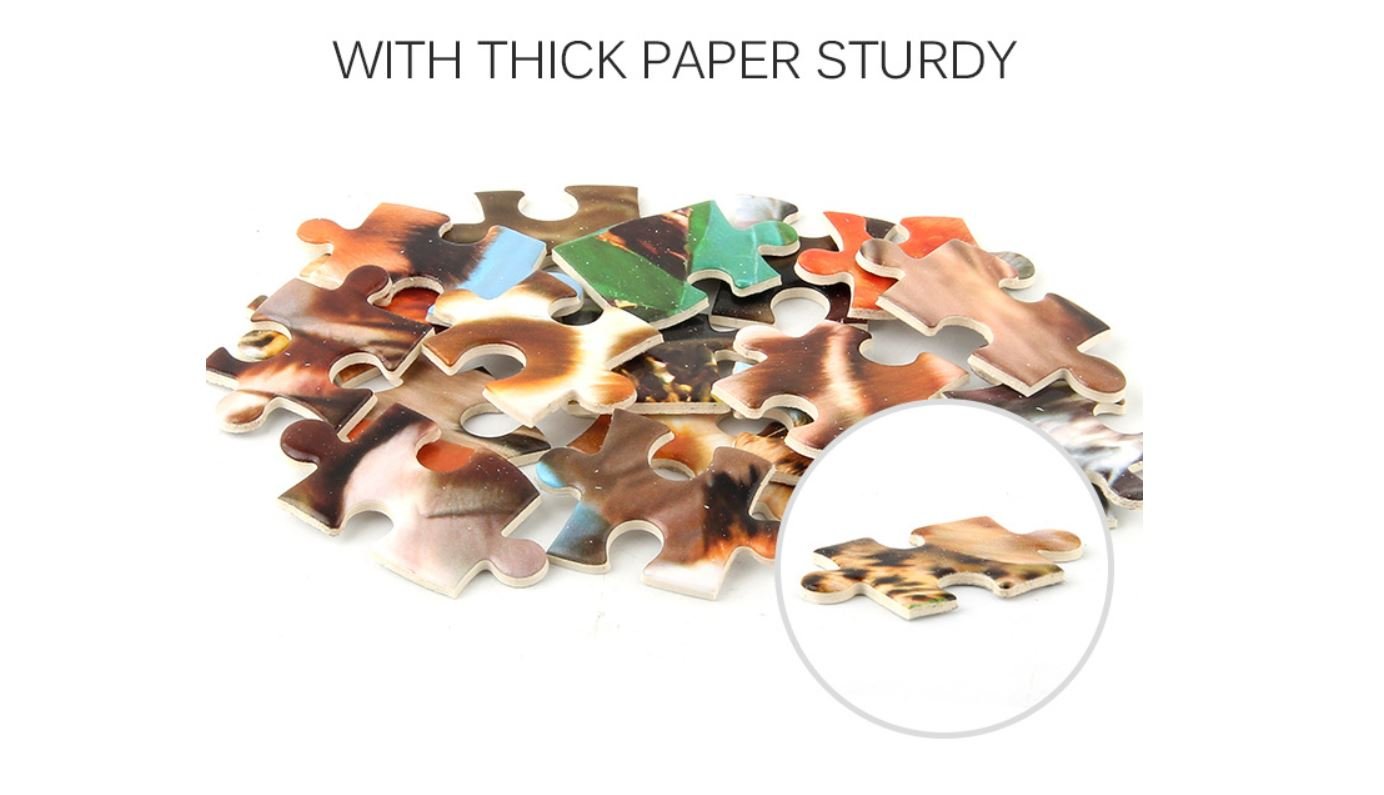 1000Pcs Thick Papers Jigsaw Puzzles Fun Game Challenge Gift For Adults Teens Kids (Animals World) - Go2buy Australia