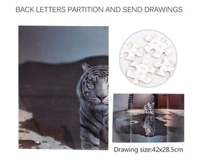 1000Pcs Thick Papers Jigsaw Puzzles Fun Game Challenge Gift For Adults Teens Kids (Cat and Tiger) - Go2buy Australia