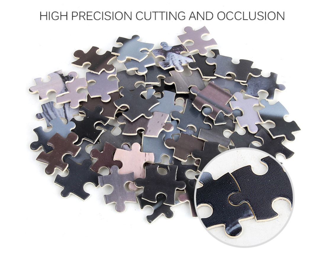 1000Pcs Thick Papers Jigsaw Puzzles Fun Game Challenge Gift For Adults Teens Kids (Cat and Tiger) - Go2buy Australia
