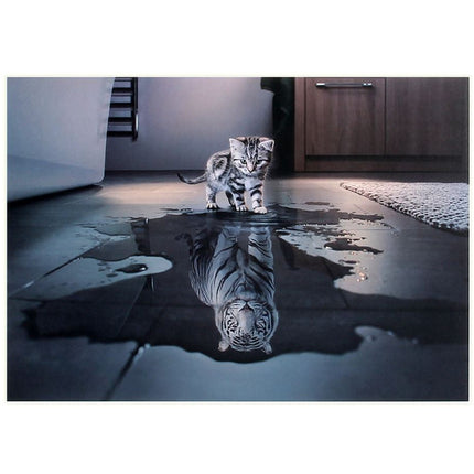 1000Pcs Thick Papers Jigsaw Puzzles Fun Game Challenge Gift For Adults Teens Kids (Cat and Tiger) - Go2buy Australia