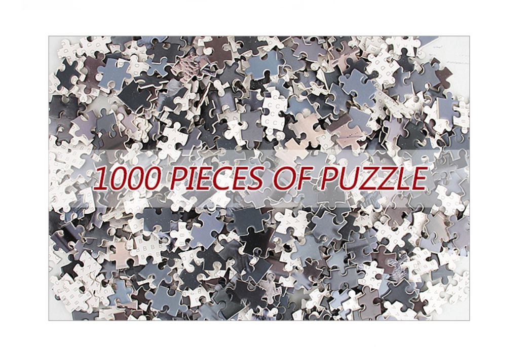 1000Pcs Thick Papers Jigsaw Puzzles Fun Game Challenge Gift For Adults Teens Kids (Cat and Tiger) - Go2buy Australia