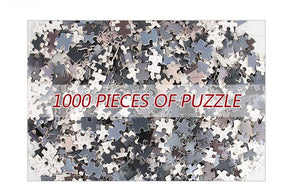 1000Pcs Thick Papers Jigsaw Puzzles Fun Game Challenge Gift For Adults Teens Kids (Cat and Tiger) - Go2buy Australia