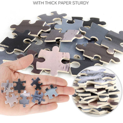 1000Pcs Thick Papers Jigsaw Puzzles Fun Game Challenge Gift For Adults Teens Kids (Cat and Tiger) - Go2buy Australia