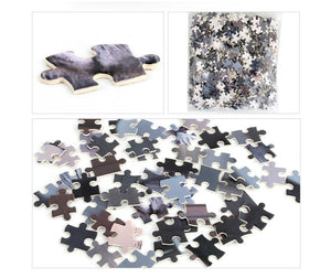 1000Pcs Thick Papers Jigsaw Puzzles Fun Game Challenge Gift For Adults Teens Kids (Cat and Tiger) - Go2buy Australia