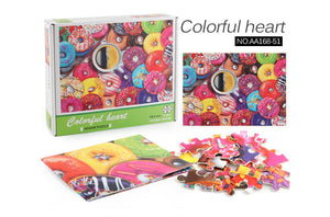 1000Pcs Thick Papers Jigsaw Puzzles Fun Game Challenge Gift For Adults Teens Kids (Colorful Donut) - Go2buy Australia