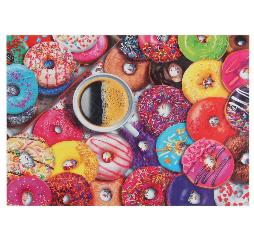 1000Pcs Thick Papers Jigsaw Puzzles Fun Game Challenge Gift For Adults Teens Kids (Colorful Donut) - Go2buy Australia