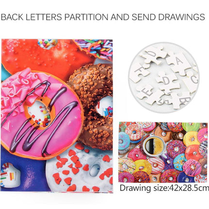 1000Pcs Thick Papers Jigsaw Puzzles Fun Game Challenge Gift For Adults Teens Kids (Colorful Donut) - Go2buy Australia