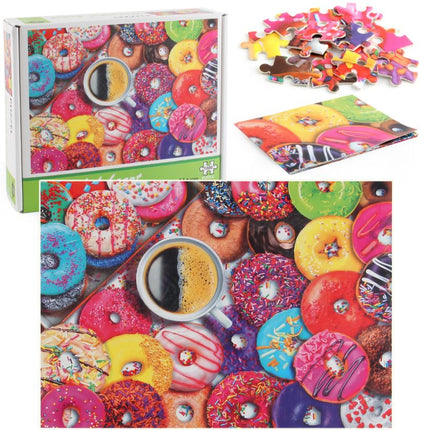 1000Pcs Thick Papers Jigsaw Puzzles Fun Game Challenge Gift For Adults Teens Kids (Colorful Donut) - Go2buy Australia