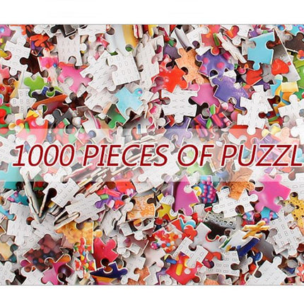 1000Pcs Thick Papers Jigsaw Puzzles Fun Game Challenge Gift For Adults Teens Kids (Colorful Donut) - Go2buy Australia